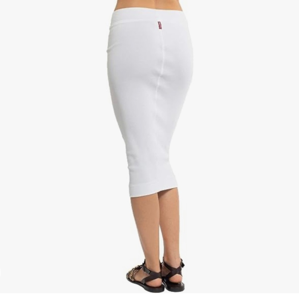 NWT Hard Tail Ribbed Pencil Skirt in White
